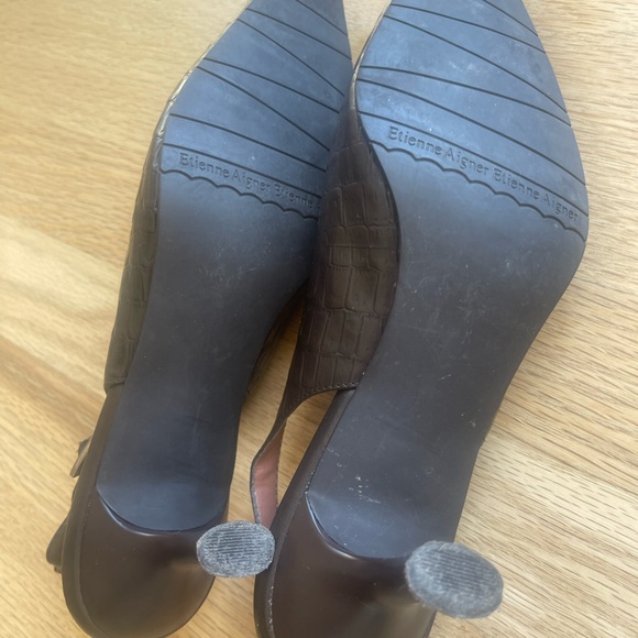 Etienne Aigner Shoes | Etienne Aigner Women Slingback High Heels Shoes | - Picture 5 of 7